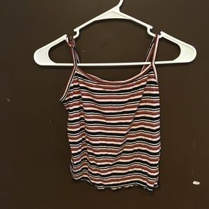 Striped Forever 21 Tank Crop Top
